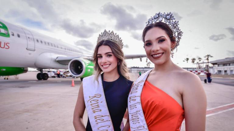 Libia Gavica Farriols, Reina del Carnaval de Mazatlán 2020 y Sofía Briseño, Reina de los Juegos Florales 2018, volaron a Chihuahua a promocionar los atractivos de Sinaloa.