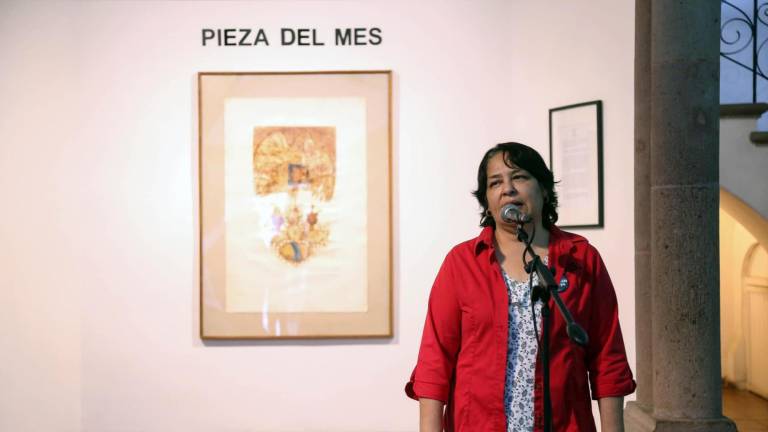 Inna Teresa Álvarez, jefa del Museo de Arte de Sinaloa, inaugura la Pieza del Mes de septiembre con la obra ‘Agua grabada’