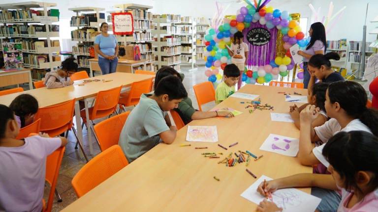 Más de 100 niños participan el programa avalado por el Instituto de Cultura Mis vacaciones en la biblioteca 2024”, en las diferentes bibliotecas de Mazatlán.
