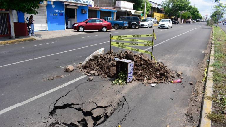 El lugar se encuentra acordonado para evitar accidentes.