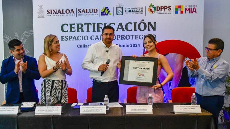 El Modular Inés Arredondo, el MIA, recibió una certificación de la Secretaría de Salud de Sinaloa como un espacio cardioprotegido.