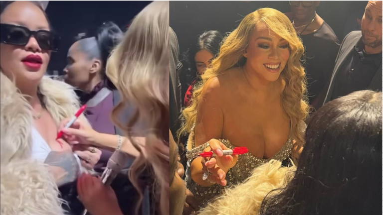 Mariah Carey firma el cuerpo de la cantante Rihanna.