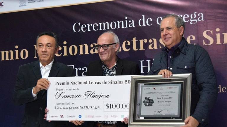 El Premio Nacional Letras de Sinaloa lo han ganado grandes autores, uno de ellos Francisco Hinojosa.