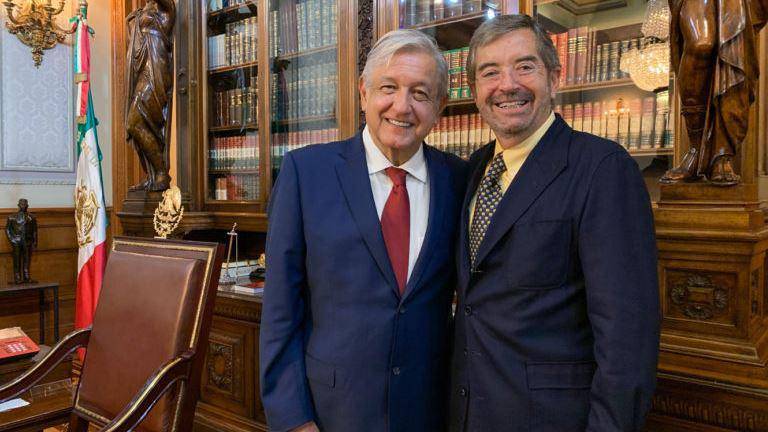 Presidente Andrés Manuel López Obrador y Juan Ramón de la Fuente, ex Rector de la UNAM.