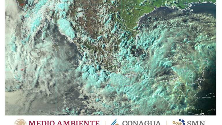 Se espera que intensas lluvias afecten a la Península de Yucatán, el sureste, oriente y noreste del País.