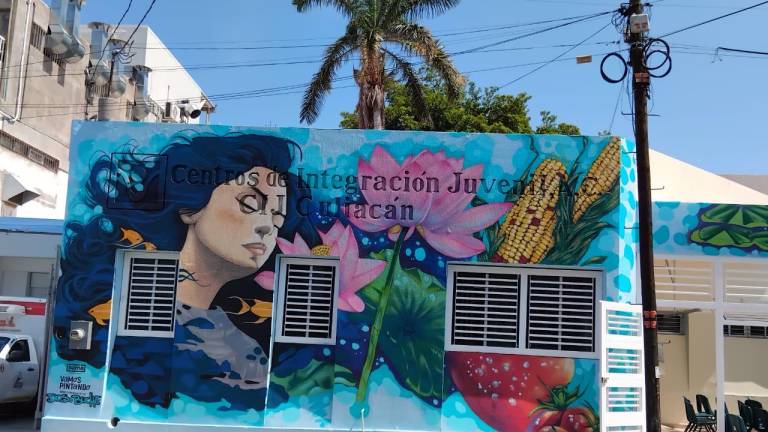 Mural realizado en las instalaciones del Centro de Integración Juvenil de Culiacán que forma parte del programa Vamos Pintanto.