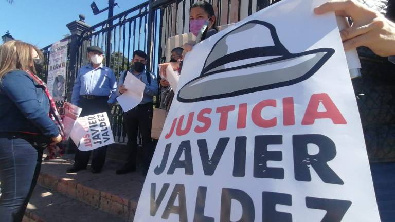 Protesta de periodistas en Culiacán.