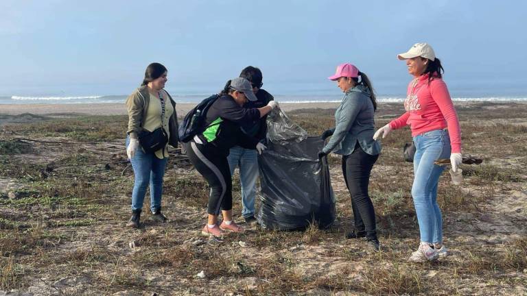 Los funcionarios recogieron desechos a lo largo de la playa del Caimanero.