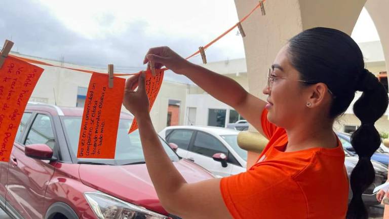 Realiza Immujer Rosario tendedero contra la violencia a las mujeres