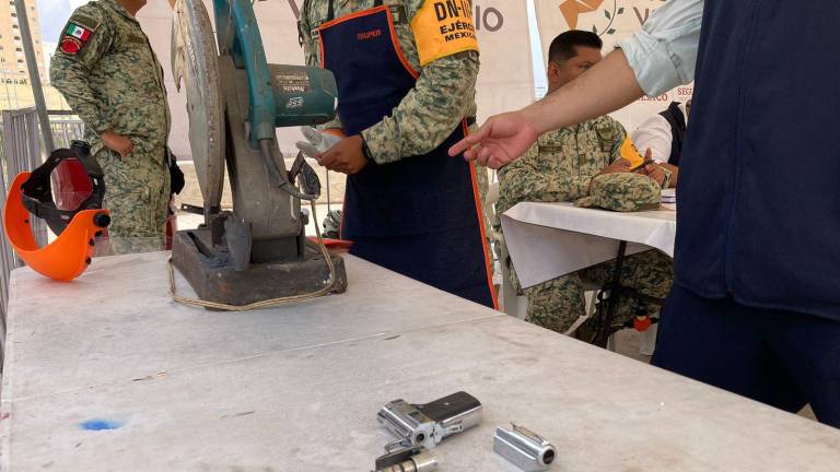 En la campaña. de canje de armas de este año, se ha recibido un lanzagranadas y otras armas de alto impacto.