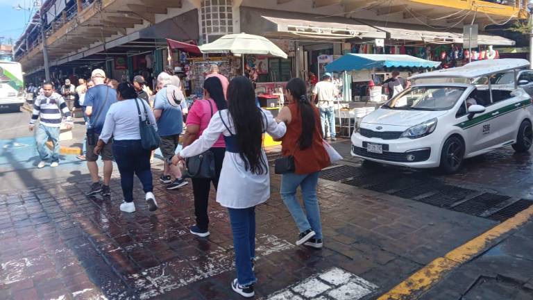 Los visitantes recorrieron el Mercado Pino Suárez.