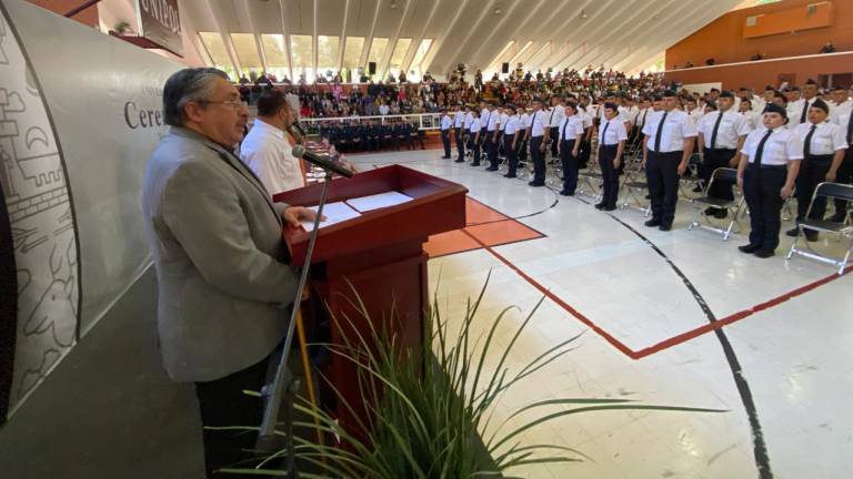 Ceremonia de graduación de 234 cadetes de la Universidad del Policía de Sinaloa.