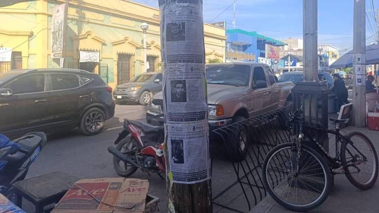 En un acto de visibilidad y esperanza por encontrar a sus seres queridos, madres colocaron carteles de desaparecidos en las calles de Escuinapa.