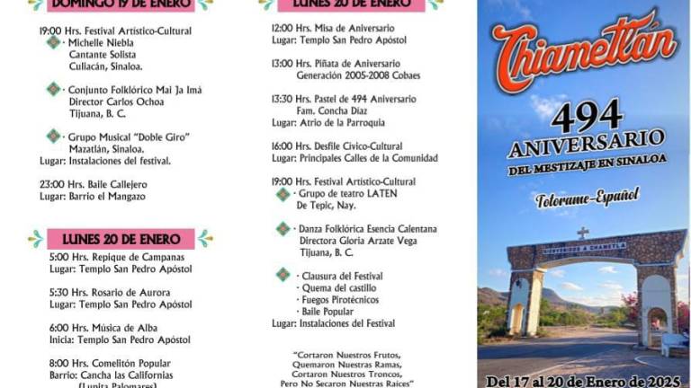 Declaran todo listo para el Festival del Mestizaje en Chametla, El Rosario