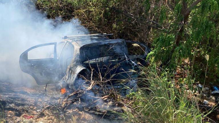 El conductor logró salir del vehículo antes de que se incendiara.
