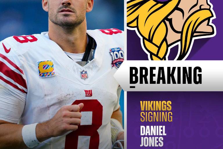 Daniel Jones firmará con el equipo de prácticas de los Vikings