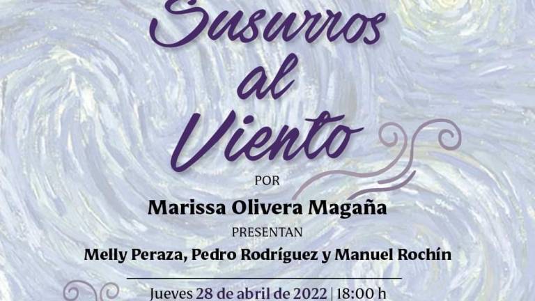 El próximo jueves 28 de abril se presentará en el Museo de Arte Mazatlán el poemario Susurros al viento.