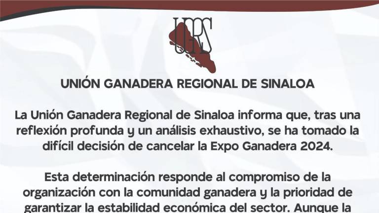 Cancelan Expo Ganadera Sinaloa por violencia