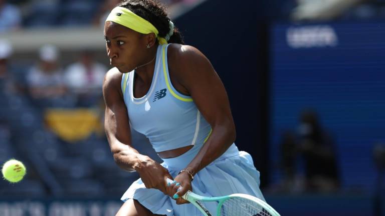 Coco Gauff logró en poco más de una hora su primer triunfo del Abierto de Estados Unidos 2024.