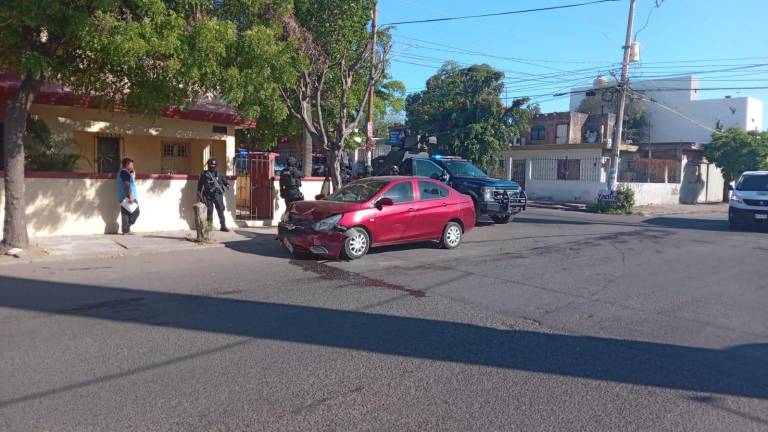 Accidente ocurrido en la colonia Libertad, en Culiacán.