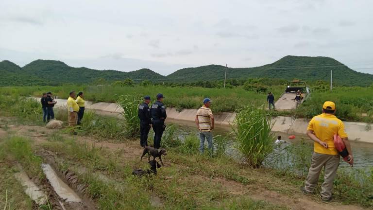 Elementos realizaron acciones de búsqueda en el canal de riego.