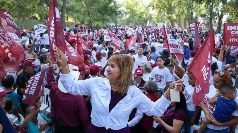 Tere Guerra Ochoa durante la campaña electoral de este año.