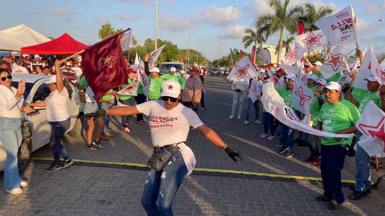 Simpatizantes arman ‘fiesta’ previo a debate de candidatos a la Alcaldía de Mazatlán