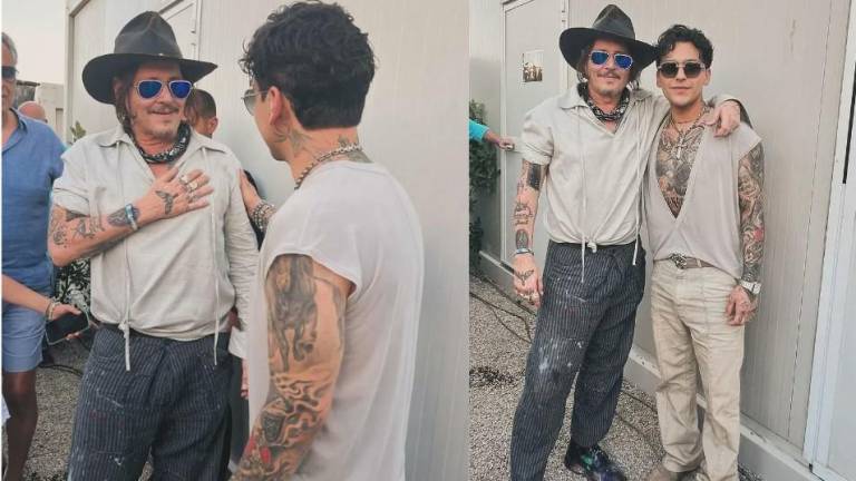 Vive Christian Nodal encuentro con el actor Johnny Depp