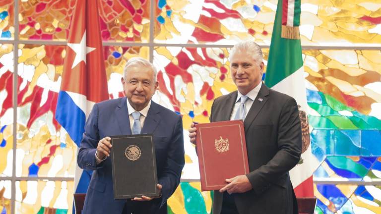 Los presidentes de México y Cuba, Andrés Manuel López Obrador y Miguel Díaz-Canel.