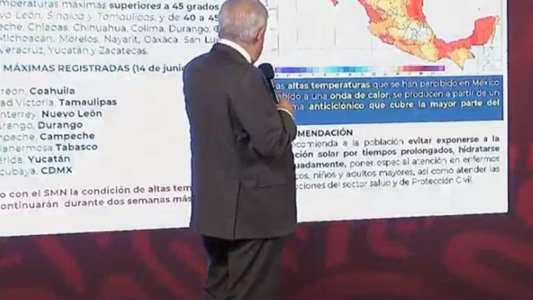 López Obrador afirmó que la Coordinación Nacional de Protección Civil no había informado decesos por calor.