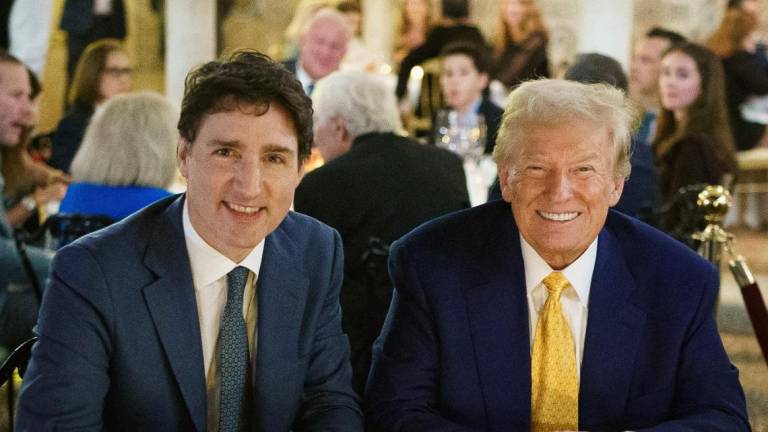 El Primer Ministro de Canadá, Justin Trudeau, con el Presidente electo de Estados Unidos, Donald Trump.