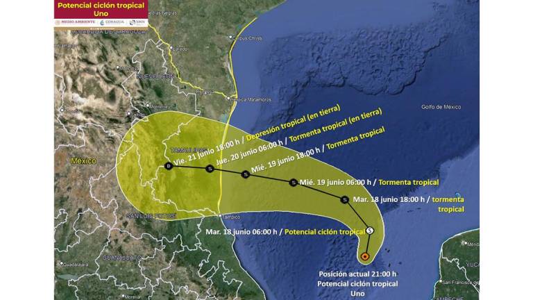 Prevén para este martes primer ciclón de la temporada en el Golfo de México