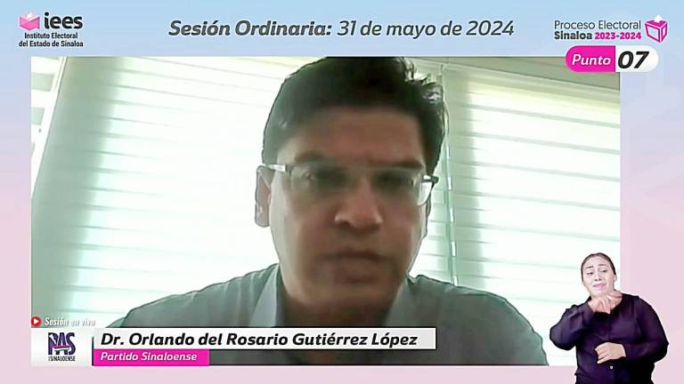 Orlando del Rosario Gutiérrez López denunció un posible sesgo y tendencia del Tribunal Electoral del Estatal de Sinaloa para afectar al PAS.