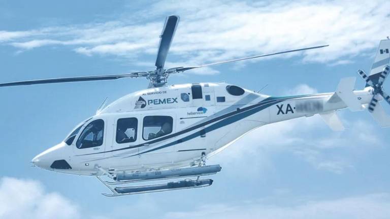 Reportan caída de helicóptero con personal de Pemex en Campeche