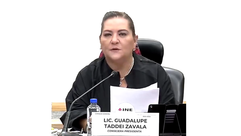 Guadalupe Taddei, consejera presidenta del INE.