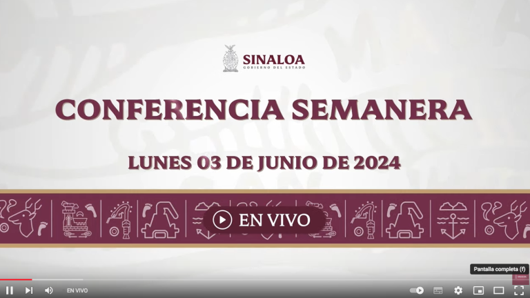 Conferencia semanal del Gobernador de Sinaloa Rubén Rocha Moya.
