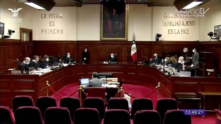 Sesión de la Suprema Corte de Justicia de la Nación.