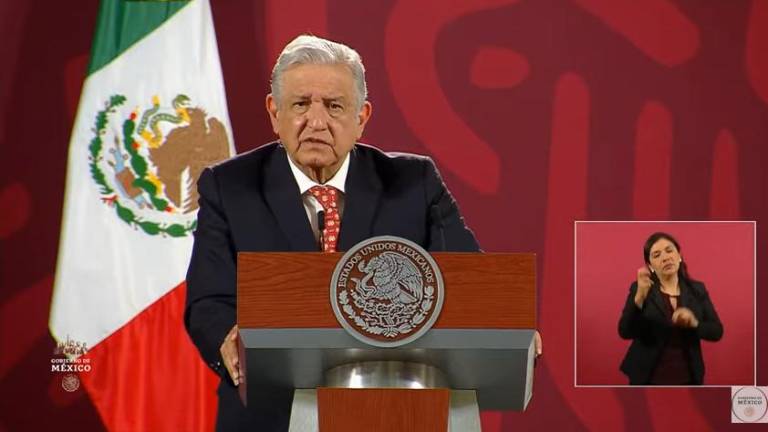 Andrés Manuel López Obrador en su conferencia matutina de este lunes.