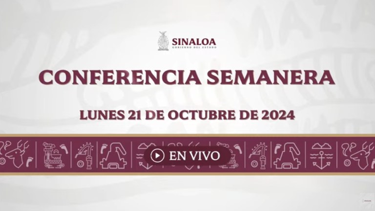 Conferencia semanera del Gobernador de Sinaloa Rubén Rocha Moya.