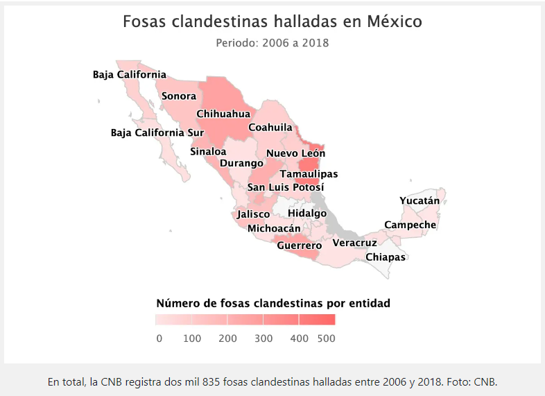 $!Mapa oficial de entierros ilegales genera dudas sobre el tamaño real de la tragedia