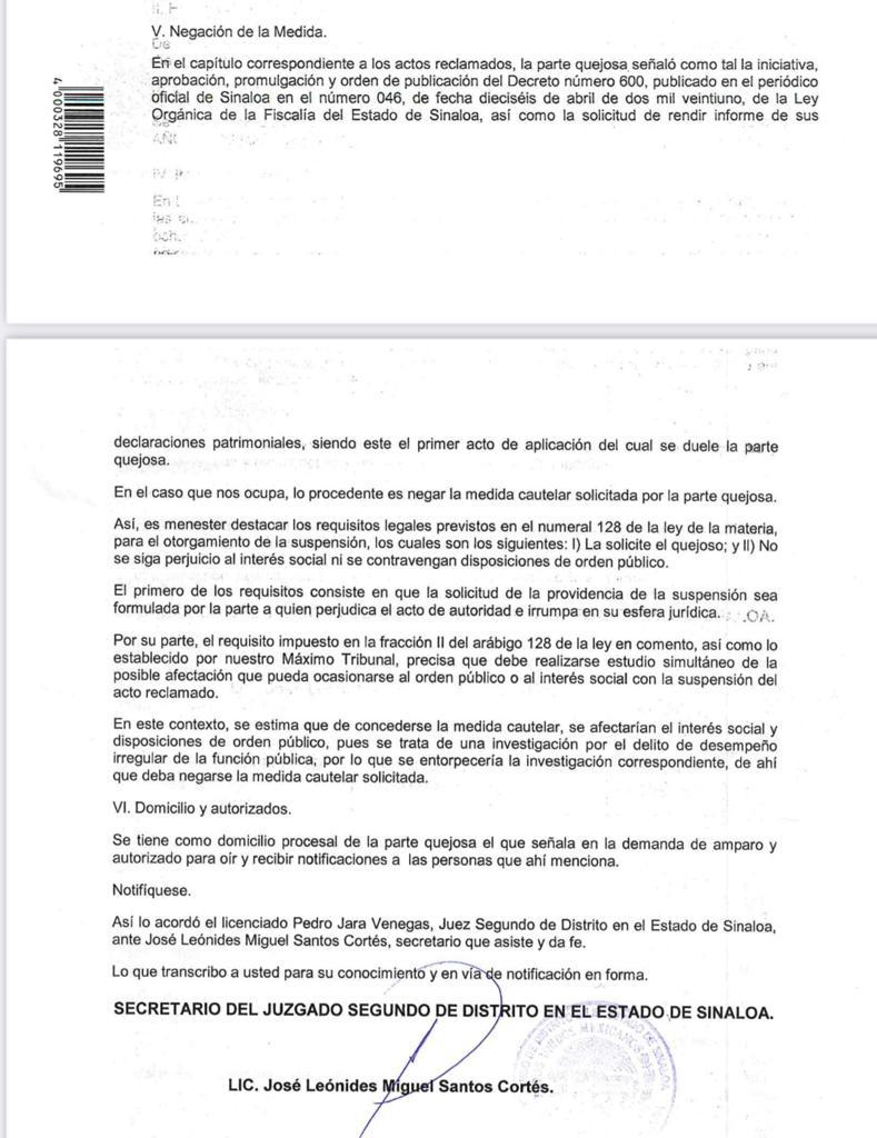 $!Buscó amparo Secretario de Finanzas de la UAS para no ser investigado; juez se lo niega