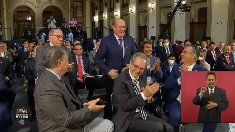 Leovi Carranza en Palacio Nacional.