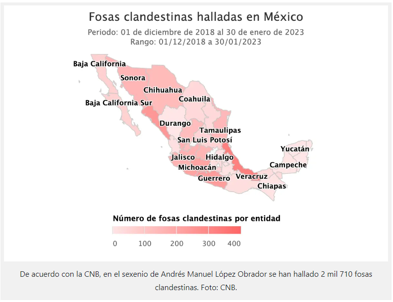 $!Mapa oficial de entierros ilegales genera dudas sobre el tamaño real de la tragedia