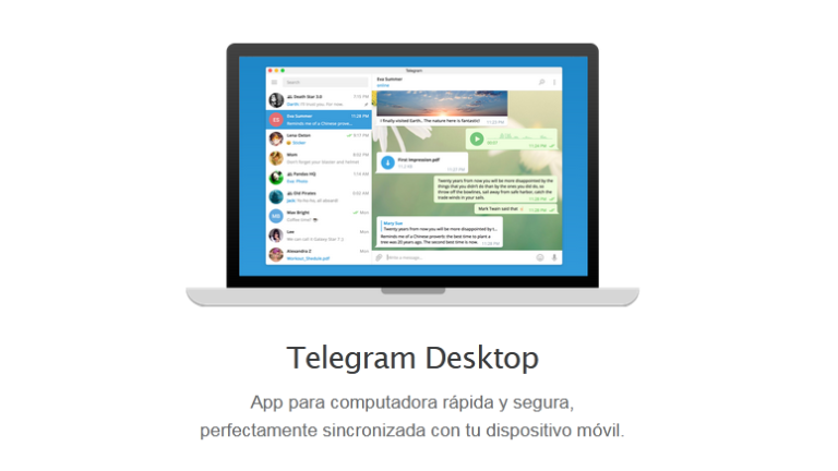 Acceso al servicio de Telegram.