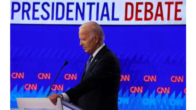 Joe Biden, durante el debate contra Trump.