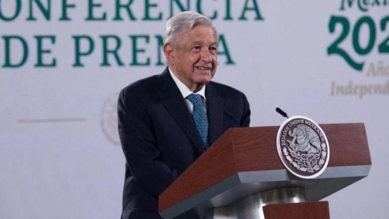 El Presidente Andrés Manuel López Obrador en su conferencia de este miércoles.