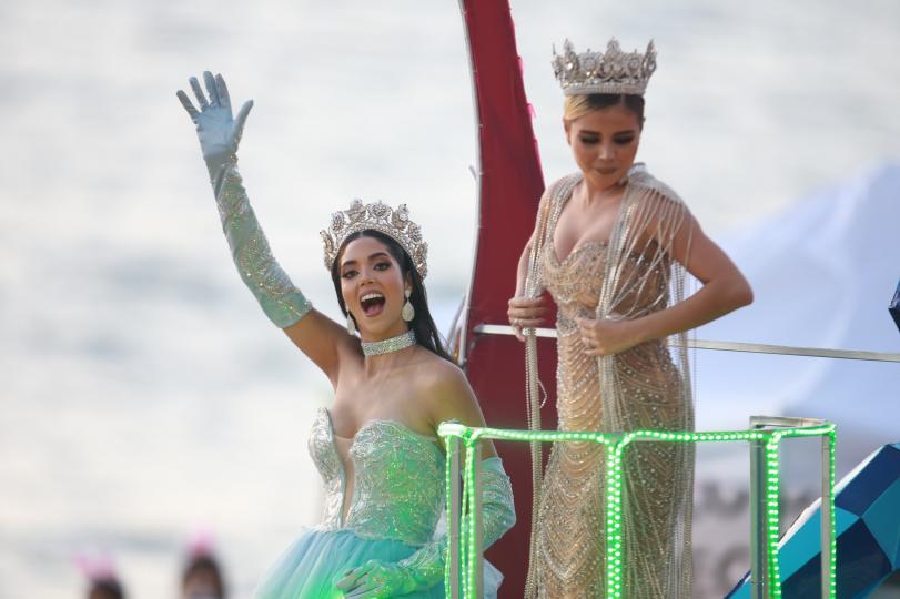 $!Carolina Pérez e Ivanna Matamoros, Reina del Carnaval y Reina de los Juegos Florales 2022, respectivamente.
