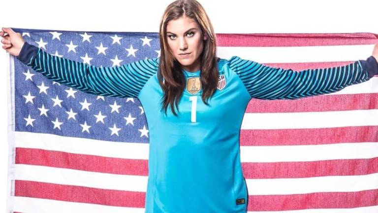 La medallista olímpica Hope Solo.