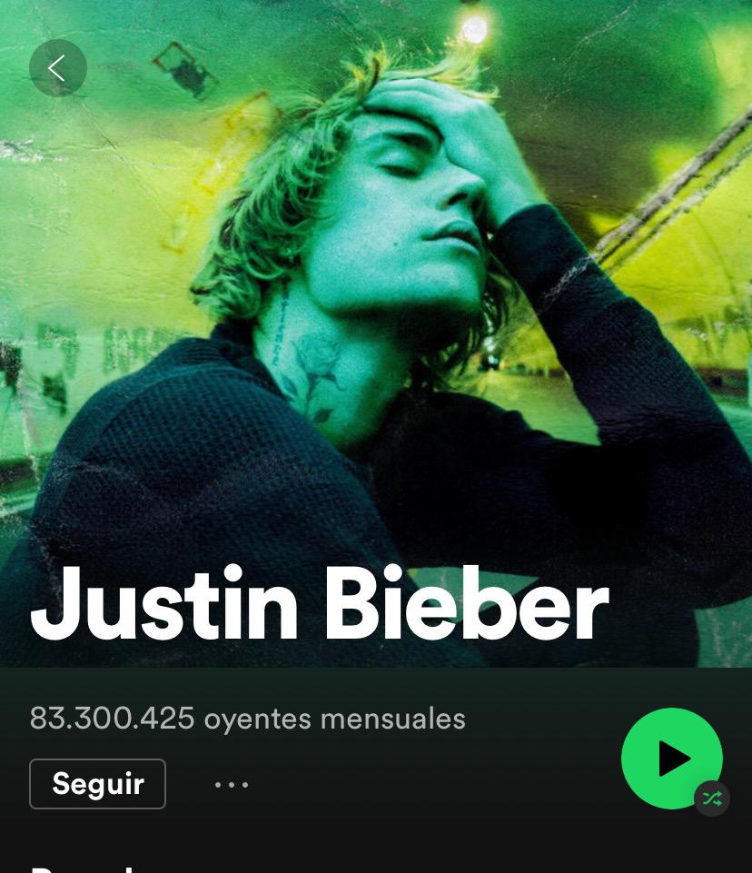 $!Justin Bieber rompe récord y ya es el artista más escuchado en Spotify