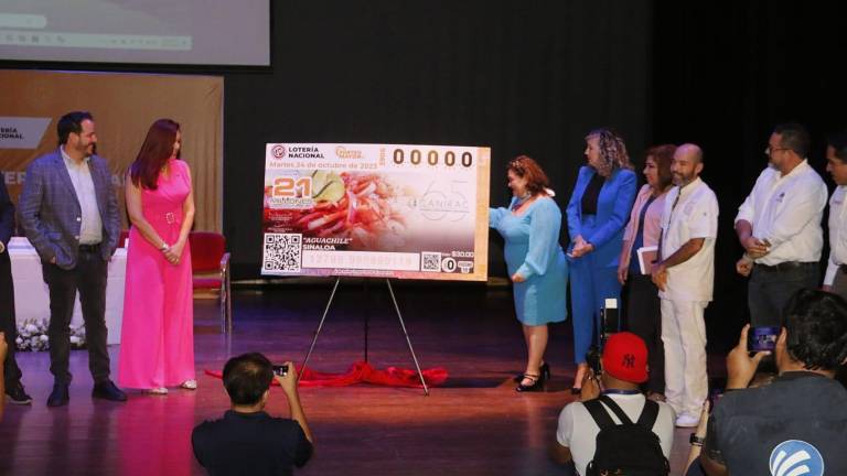 Plasman el aguachile en billete de la Lotería Nacional
